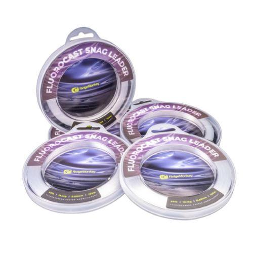 Šokový vlasec RidgeMonkey Fluorocast Snag Leader 40lb 0.60mm 100m