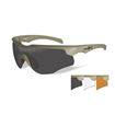 WILEY X ROGUE Smoke Grey + Clear + Light Rust/ Com. Temp. Matte Tan 