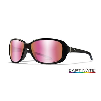 Sluneční Brýle Wiley X Affinity Captivate Pol - Rose Gold Mirror - Smoke Green/Gloss Black