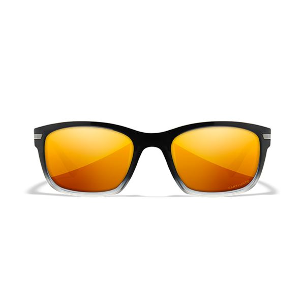 WILEY X HELIX Captivate Polarized - Bronze Mirror - Copper/Gloss Black Fade To Clear Crystal