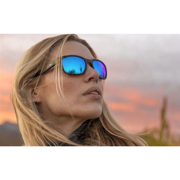 Sluneční Brýle Wiley X Helix Captivate Polarized - Blue Mirror - Smoke Grey/Matte Black