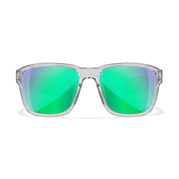 WILEY X TREK Captivate Polarized - Green Mirror - Amber/Gloss Crystal Light Grey
