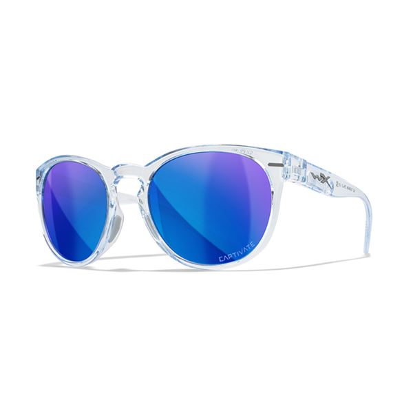 Sluneční Brýle Wiley X Covert Captivate Polarized - Blue Mirror - Smoke Grey/Gloss Crystal Light Sapphire Blue