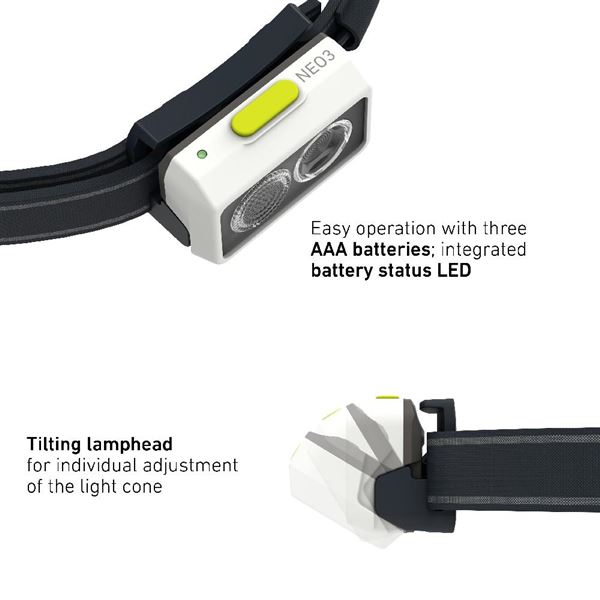 LEDLENSER NEO3 BÍLO-LIMETKOVÁ