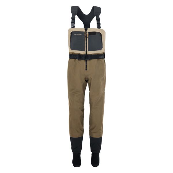 Broďáky Grundéns Boundary Zip Stockingfoot - vel. M Short (9-11) Stone/Otter