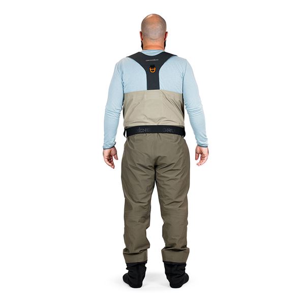 Broďáky Grundéns Boundary Zip Stockingfoot - vel. M Short (9-11) Stone/Otter