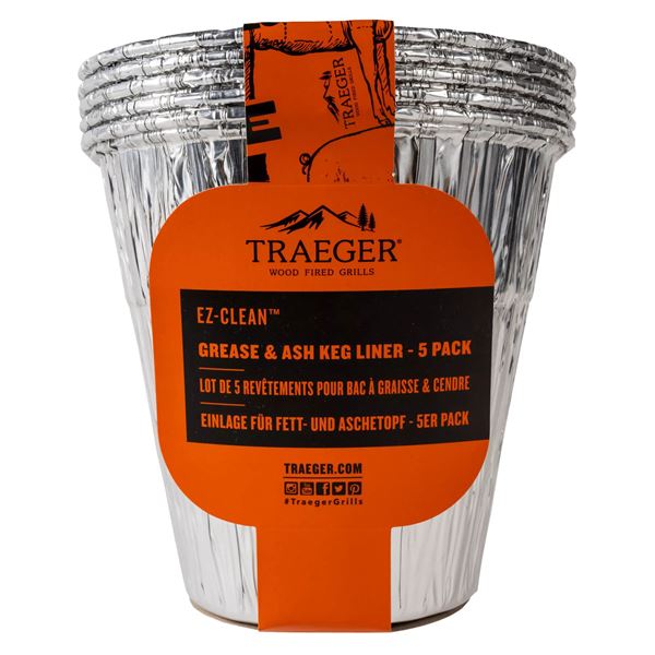 Jednorázová hliníková vložka do kbelíku peletového grilu Traeger Grease & Ash Keg Liner 5 ks