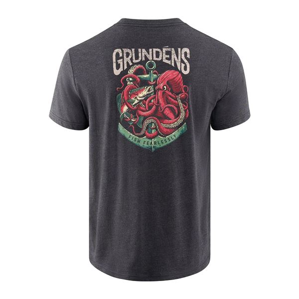 Triko Grundéns Octo-Trout SS Heather Charcoal L