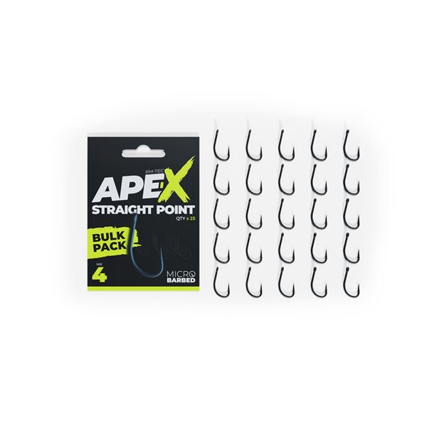 Ape-X Straight Point Barbed size 4 Bulk Pack