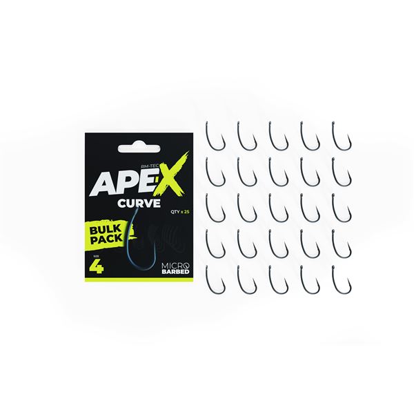 Ape-X Curve Barbed size 4 Bulk Pack