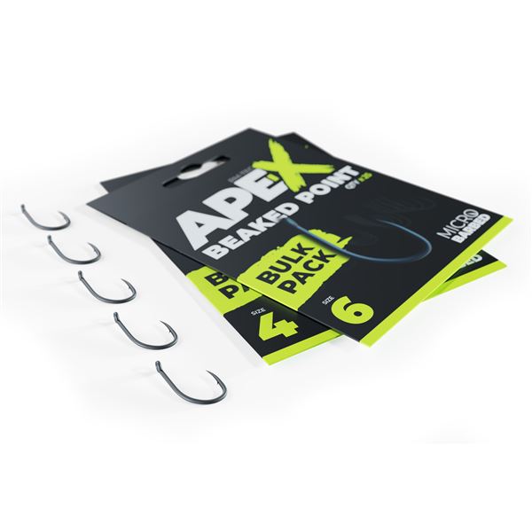 Ape-X Beaked Point Barbed Size 4 Bulk Pack