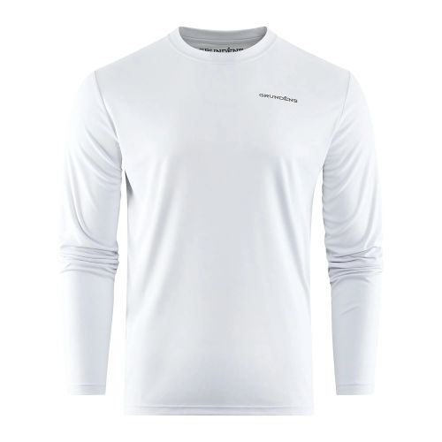 Funkční UV triko Grundéns Fish Fearlessly LS Tech Tee Grey Mist  M