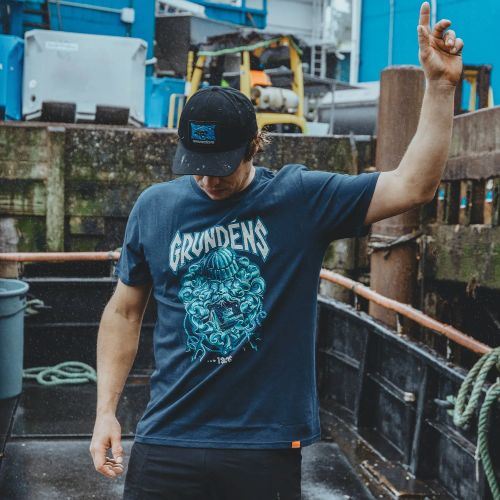 Triko Grundéns Njord SS T-Shirt Dark Navy  M