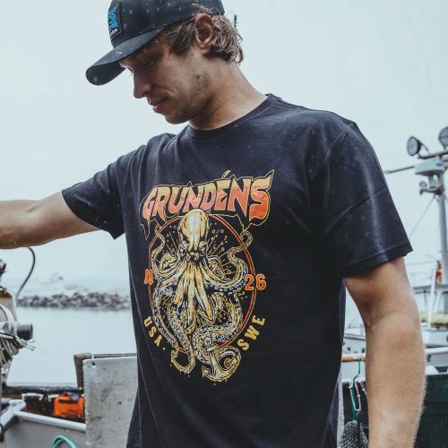 Triko Grundéns Rocktopus SS T-Shirt Black  3XL