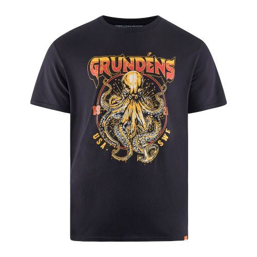 Triko Grundéns Rocktopus SS T-Shirt Black  S
