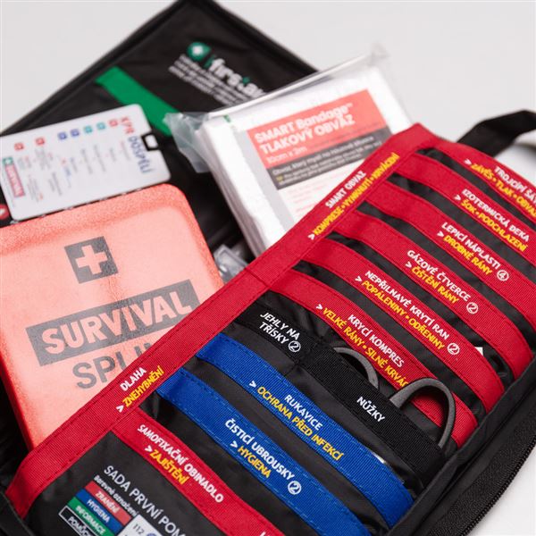 Survival First Aid Kit Slimline - Red (CZ)