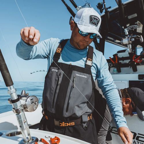 Rybářské kalhoty Grundéns Fishing Bib GORE-TEX Obsidian M